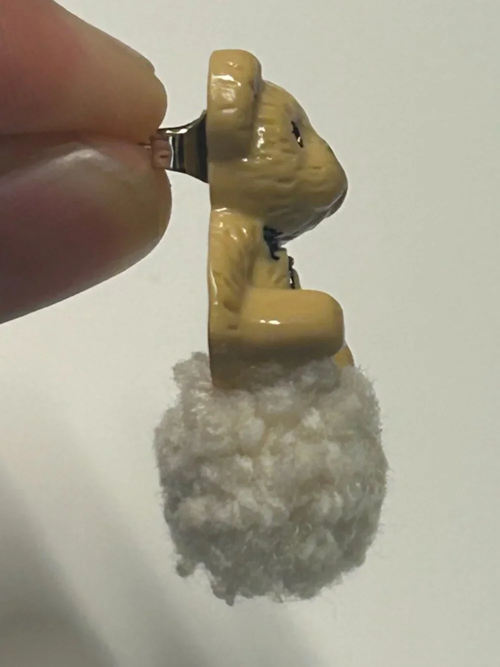 Cute Fuzzy Teddy Bear Pom Pom Stud Earrings Kawaii Kidcore Whimsical Fun Playful